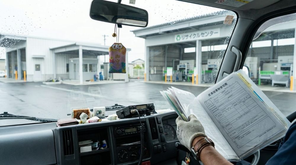 産業廃棄物の自己運搬ルール!現場から車で持ち帰る際の表示義務と携帯書類