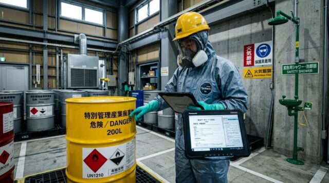 特別管理産業廃棄物（引火性廃液）の判断基準！消防法との関係とSDS確認方法