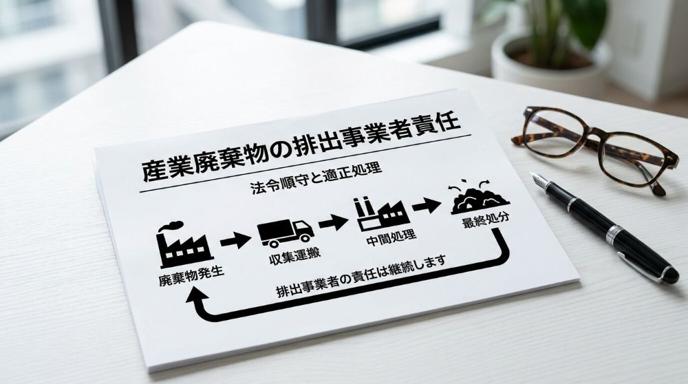 排出事業者責任とは？産業廃棄物を出した後の責任範囲を建設・加工業者向けに解説