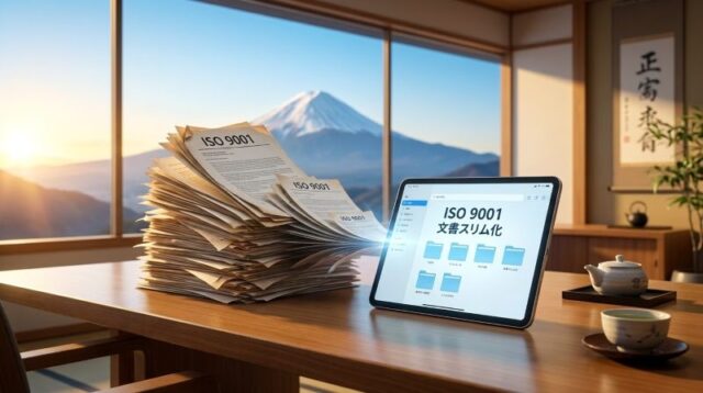 【ISO9001】膨大な文書に悩まない！業務負担を減らす「文書スリム化」と4段階の体系づくり